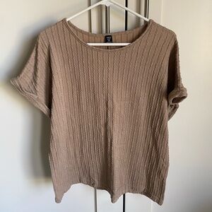 SHEIN Brown Textured Blouse